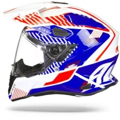 Airoh Commander Boost Wit Blauw Glanzend Adventure Helm -Motorrijden Airoh commander boost white blue gloss.11