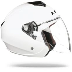 LS2 OF573 Twister II Single Mono Glanzend Wit Jethelm -Motorrijden Ls2 of573 twister II single mono gloss white.29