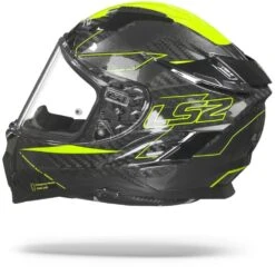 LS2 FF327 Challenger Carbon Fold Glans Hi-Vis Geel Integraalhelm -Motorrijden Ls2ff327challengerct2foldglosshivisyellow.11