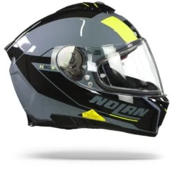 Nolan N80-8 Mandrake N-Com 48 Slate Grijs Geel Integraalhelm -Motorrijden Nolan n80 8 mandrake n com 48.29
