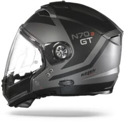 Nolan N70-2 GT Glaring N-Com 046 Mat Lava Grijs Zwart Multihelm -Motorrijden Nolan N70 2 GT Glaring N Com 046.11