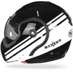 ROOF BoXXer Sting Zwart Wit Systeemhelm -Motorrijden Roof boXXer sting black white.11
