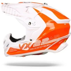 Scorpion VX-22 Air Ares Wit-Neon Rood Crosshelm -Motorrijden Scorpion vx 22 air ares white neon red.11