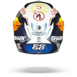 Shark Race-R Pro GP Oliveira Signature Mat Blauw Zilver Wit BSW Integraalhelm -Motorrijden Shark race r pro gp oliveira signature mat blue silver white bsw.19