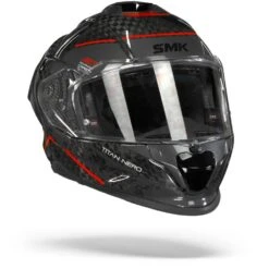 SMK Titan Carbon Nero Rood Grijs Integraalhelm -Motorrijden Smk titan carbon nero red grey.34