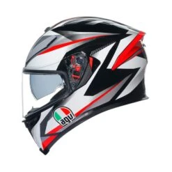 Agv K5 S Agv E2205 Multi Mplk Plasma Wit Zwart Rood Integraalhelm -Motorrijden agv k5 s agv e2205 multi mplk plasma white black red 7