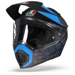 AGV AX9 Antartica Mat Zwart Blauw Adventure Helm -Motorrijden agv ax9 antartica matt black cyan.04 1