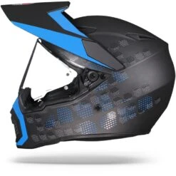 AGV AX9 Antartica Mat Zwart Blauw Adventure Helm -Motorrijden agv ax9 antartica matt black cyan.10 1