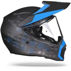 AGV AX9 Antartica Mat Zwart Blauw Adventure Helm -Motorrijden agv ax9 antartica matt black cyan.29 1