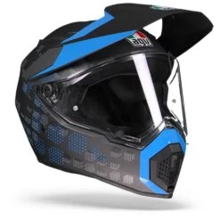 AGV AX9 Antartica Mat Zwart Blauw Adventure Helm -Motorrijden agv ax9 antartica matt black cyan.33 1