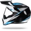 AGV AX9 North Zwart Wit Blauw Adventure Helm -Motorrijden agv ax9 north cyan re.10 1