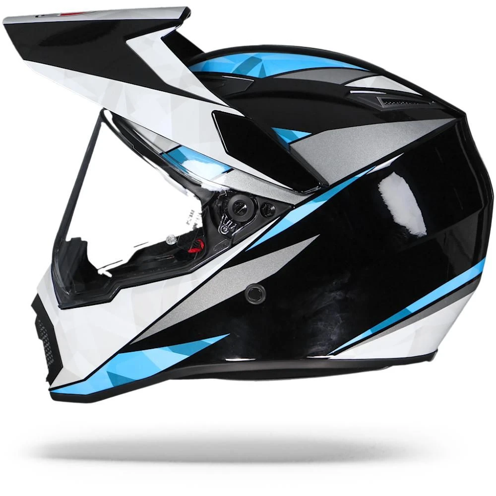AGV AX9 North Zwart Wit Blauw Adventure Helm 3 AGV AX9 North Zwart Wit Blauw Adventure Helm