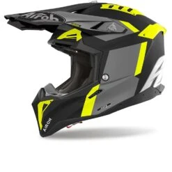 Airoh Aviator 3 Glory Geel Mat Offroad Helm -Motorrijden airoh aviator 3 glory yellow matt helmet 1
