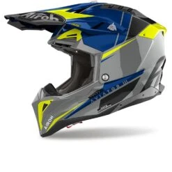 Airoh Aviator 3 Push Blauw Offroad Helm -Motorrijden airoh aviator 3 push blue helmet 1