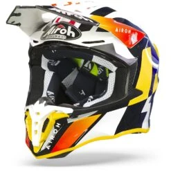 Airoh Twist 2.0 Lift Blauw Oranje Crosshelm -Motorrijden airoh twist 2.0 lift blue orange frontpage