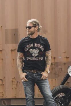 Rokker Slow Burn Black T-Shirt -Motorrijden c30102