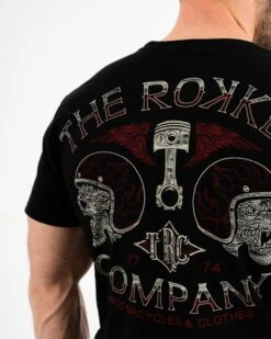 Rokker Tigers Black T-Shirt -Motorrijden c30107 2