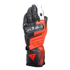 Dainese Carbon 4 Lang Zwart Fluo Rood Wit -Motorrijden carbon 4 long gloves