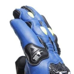 Dainese Carbon 4 Kort Racing Blauw Zwart Fluo Geel -Motorrijden dainese carbon 4 short leather gloves racing blue black fluo yellow 10
