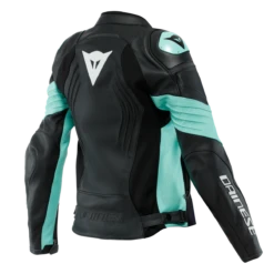 Dainese Racing 4 Lady Leather Jacket Perf. Black Acqua Green -Motorrijden dainese racing 4 lady leather jacket perf. black acqua green 02