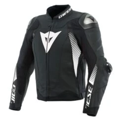 Dainese Super Speed 4 Leather Jacket Black Matt White -Motorrijden dainese super speed 4 leather jacket black matt white 1