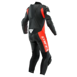 Dainese Tosa 1 Pcs Leather Suit Perf Black Fluo Red White -Motorrijden dainese tosa 1 pcs leather suit perf black fluo red white 2