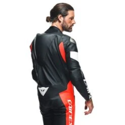 Dainese Tosa 1 Pcs Leather Suit Perf Black Fluo Red White -Motorrijden dainese tosa 1 pcs leather suit perf black fluo red white 5