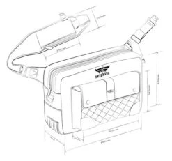 Artonvel Aviator Messenger Tas -Motorrijden dessin aviator sb