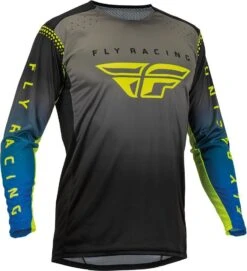 Fly Racing MX Jersey Lite Grey Blue Hi-Vis -Motorrijden fly racing mx jersey lite grey blue hi vis 1