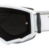 FLY Racing Zone Goggle White/Gold (Smoke Lens)