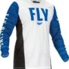 FLY Racing Kinetic Wave Jersey White Blue 1 FLY Racing Kinetic Wave Jersey White Blue -Motorrijden fly racing kinetic wave jersey white blue