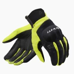 REV'IT! Mosca H2O Zwart Neon Geel 5 REV'IT! Mosca H2O Zwart Neon Geel -Motorrijden gloves mosca h2o black neon yellow front