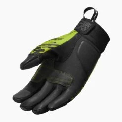 REV'IT! Spectrum Zwart Neon Geel -Motorrijden gloves spectrum black neon yellow back