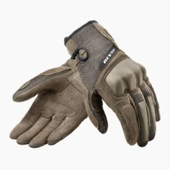 REV'IT! Volcano Zand Zwart -Motorrijden gloves volcano sand black front