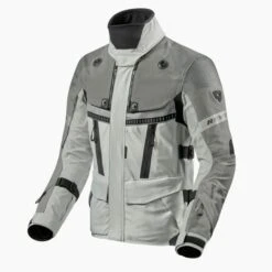 REV'IT! Dominator 3 GTX Silver Anthracite Motorcycle Jacket -Motorrijden jacket dominator 3 gtx silver anthracite front 1