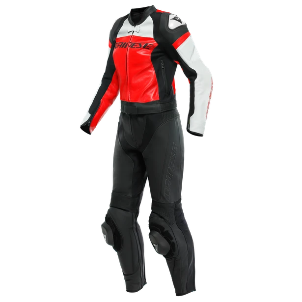 Dainese Mirage Lady Leather 2PCS Suit Black Lava Red White 3 Dainese Mirage Lady Leather 2PCS Suit Black Lava Red White
