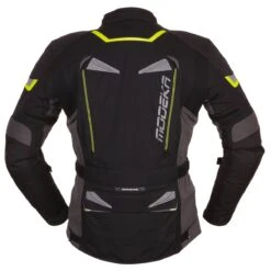Modeka Panamericana Jacket Black Yellow -Motorrijden modeka panamericana jacket black yellow back