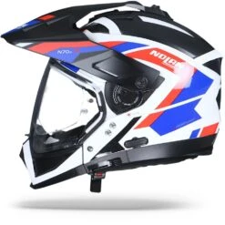 Nolan N70-2 X Grandes Alpes 26 Metal Wit Blauw Rood Multihelm -Motorrijden nolan n70 2 x grandes alpes 026.10 1