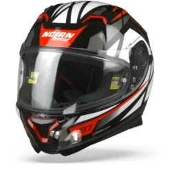 Nolan N87 Originality 065 Zwart Rood Wit Integraalhelm -Motorrijden nolan x lite n87 orginality 65.04 1