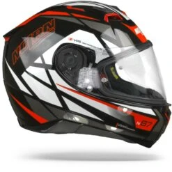 Nolan N87 Originality 065 Zwart Rood Wit Integraalhelm -Motorrijden nolan x lite n87 orginality 65.29 1