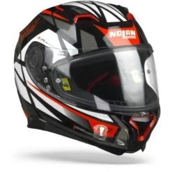 Nolan N87 Originality 065 Zwart Rood Wit Integraalhelm -Motorrijden nolan x lite n87 orginality 65.33 1
