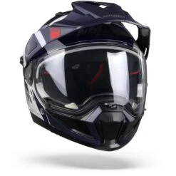 Nolan N70-2 X Decurio 33 Metaal Wit Blauw Zilver Rood Multihelm -Motorrijden nolann702xdecurio33metalwhitebluesilverred.35