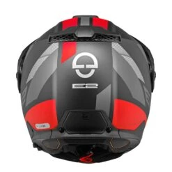 Schuberth E2 Defender Zwart Rood Systeemhelm -Motorrijden product foto 5 5