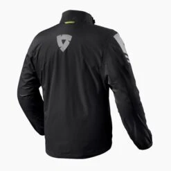 REV'IT! Rain Jacket Cyclone 3 H2O Black -Motorrijden rev it rain jacket cyclone 3 h2o black2
