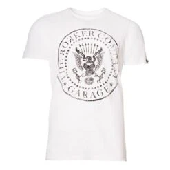 ROKKER Johnny T-Shirt Heren Wit -Motorrijden rokker johnny t shirt men white 1