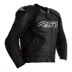 RST Tractech Evo 4 Ce Mens Leather Jacket Black Black -Motorrijden rst tractech evo 4 ce mens leather jacket black black 1