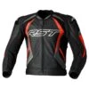 RST Tractech Evo 4 Ce Mens Leather Jacket Black Grey Flo Red -Motorrijden rst tractech evo 4 ce mens leather jacket black grey flo red 1