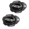 RST Wet Standard Knee Sliders With Puller Black White -Motorrijden rst wet standard knee sliders with puller black white 1