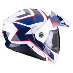 Scorpion ADX-2 Camino Pearl Wit-Blauw-Rood Adventure Helm -Motorrijden scorpion adx 2 camino pearl white blue red 2