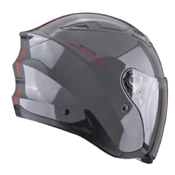 Scorpion EXO-230 Sr Cement Grijs-Rood Jethelm -Motorrijden scorpion exo 230 sr cement grey red 3